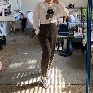 Vintage style wool pants trousers